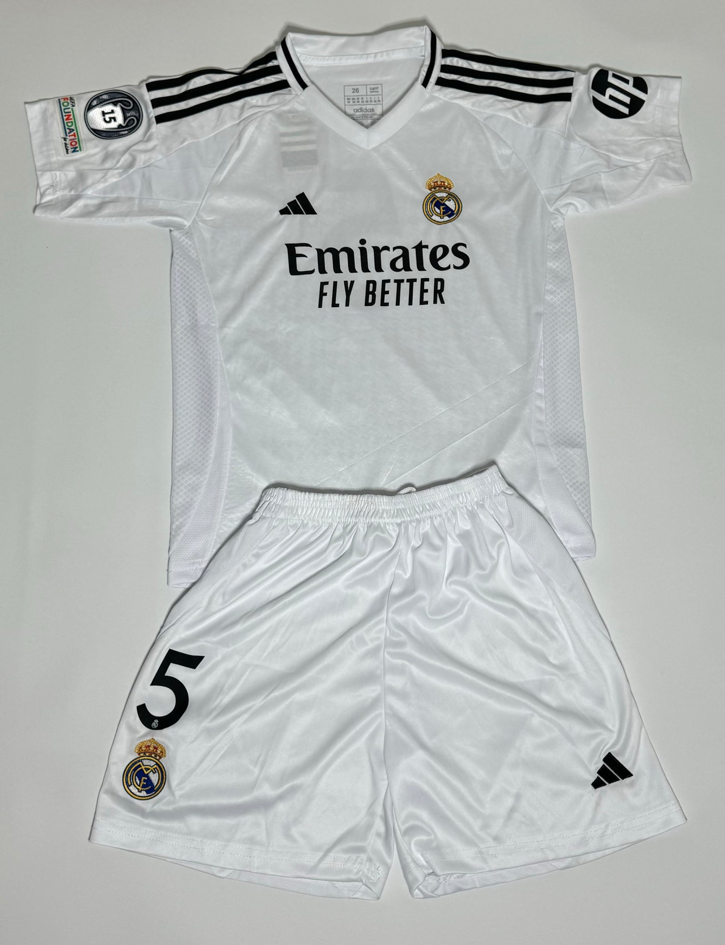 Jude Bellingham Real Madrid youth home jersey shorts set